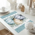 thumbnail image 5 of Thanksgiving Placemats Set of 12 Fall Farmhouse Pumpkin Eucalyptus Leaves Heat Insulated Linen Place Mats, Washable Stain-Proof Table Mats for Dining Tables Holiday Decor 13x19inch, 5 of 9