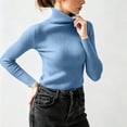 thumbnail image 6 of Diufon Fall Sweaters for Women Turtleneck Winter Warm Long Sleeve Ribbed Knit Pullover Slim Fitted Basic Layering Tops, 6 of 10