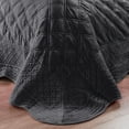 thumbnail image 3 of Home Soft Things 4 Piece Supersoft Microplush Bedspread Set - Steel Grey - Oversized Queen (110" x 120"), 3 of 8