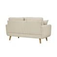 thumbnail image 6 of FurniFact Beige Corduroy Loveseat with Wooden Frame – Modern Loveseat Sofa Couch, 6 of 10