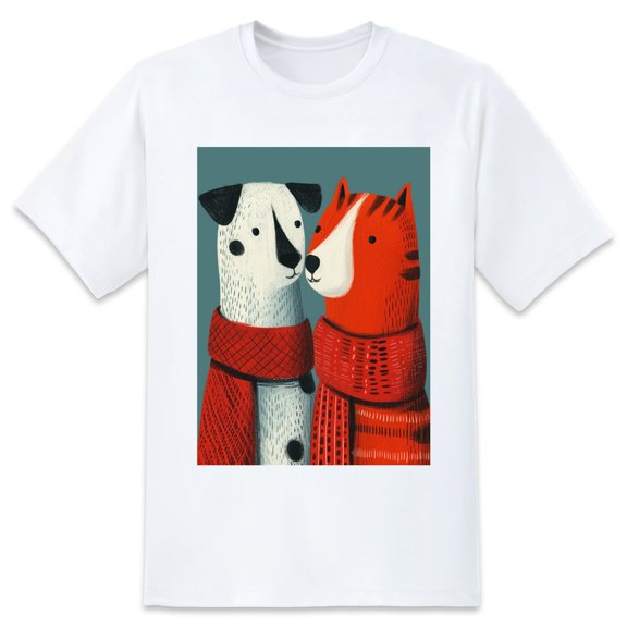 Basic Oversize Tees For WomenDog Loose Boyfriend Shirts Casual Blouse round neck