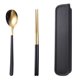 thumbnail image 1 of Nvzi 3pcs Cutlery Set Stainless Steel Flatware , Food-Grade Serving Cutlery Set Tableware Eating Utensils Set,Gold Black, 1 of 5