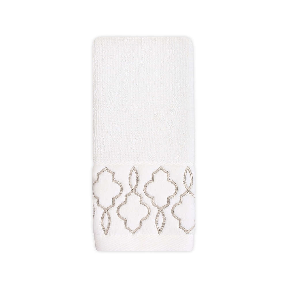 Colordrift Brianna Fret Fingertip Towel in Ivory