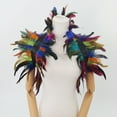 thumbnail image 1 of Chal alado de carnaval para mujer, accesorio de baile de fiesta ahuecado, protector facial de poliéster para mujer, 1 of 3