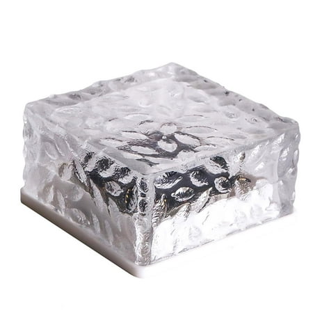 

Ice lamp Solar Ice Cube Light Life Waterproof Ice Cube Floor Light No Wiring LED Solar Square Underground Light with 4 LED Beads for Yard Garden