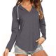 thumbnail image 1 of Blusa con hombros caídos Vhermosa Poliéster Moda Mujer Cuello en V Ajuste casual Jersey Tops Gris oscuro S, 1 of 6