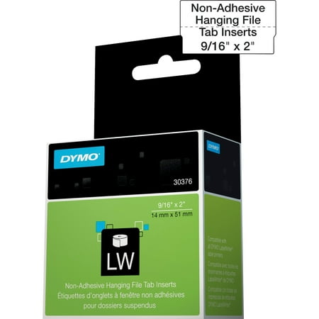 - Dymo, DYM30376, Hanging File Tab Inserts, 260 / Roll, White