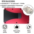 thumbnail image 4 of Notus Metal Wallet for Men Aluminum Credit Card Holde Minimalist Slim Wallet RFID Blocking Card Holder Money Clip Smart Wallet Red, 4 of 7