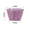 thumbnail image 3 of Efavormart 25 Pack | Purple Lace Laser Cut Paper Cupcake Wrappers, Muffin Baking Cup Trays, 3 of 11