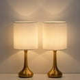 thumbnail image 2 of Set of 2 Vintage Table Lamp Nightstand Metal Base Bedside Lamps for Living Room, 2 of 8