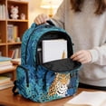 thumbnail image 5 of DISNIMO Leopard Print Spacious School Backpack for Elementary Middle School Students, Multi-compartment Bookbag with Side Mesh Pockets for Daily Use & Travel, 5 of 7