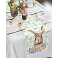 thumbnail image 6 of Easter Table Runner 13.8x71 Inches Long Floral Bunny Runner for Table Rabbit Green Buffalo Plaid Table Runners Washable Dresser Scarf for Kitchen Coffee Dining Seasonal Spring Holiday Party Decor, 6 of 6