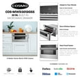 thumbnail image 3 of Cosmo 30 in. Haven Collection 1.2 cu. ft. Built-in Microwave Drawer, Touch Controls, Stainless Steel, 3 of 10