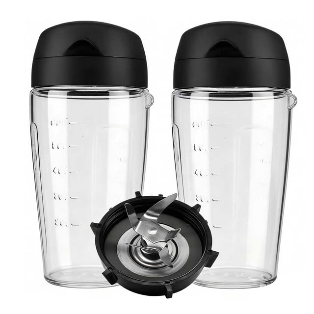 Kit de licuadora savebuy con cuchilla de 6 puntas y 2 vasos de 590 ml