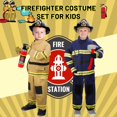 thumbnail image 2 of Set de disfraz de bombero para niños DeaO, juguete de disfraz de bombero, 2 of 5