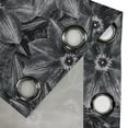 thumbnail image 4 of Ambesonne Botanical Grommet Curtain, Pattern Clematis Flowers, 50"x84", Charcoal Grey Pale Grey, 4 of 5