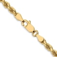 thumbnail image 3 of Solid 10K Yellow Gold 3.7mm Diamond-Cut Rope Chain - 24", 3 of 8