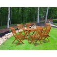 thumbnail image 2 of Pemberly Row Traditional 7-piece Wood Courtyard Set in Natural Oil, 2 of 6