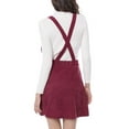 thumbnail image 4 of Allegra K Women's Straps A-Line Corduroy Mini Pinafore Overalls Skirt, 4 of 9