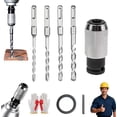 thumbnail image 1 of Rotary Hammer Adapter with Impact Drill Bits Set, Multifunctional Electric Hammer to Drill Converter with Adapter and 4 Hammers Bits, Electric Extension Tool Kit, 1 of 8