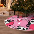thumbnail image 5 of Sikiie Panda Heart Valentine Pink Nativity Christmas Tree Skirt, Jesus Christian Winter Holiday Tree Mat Decoration(30-48IN)48", 5 of 6