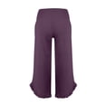 thumbnail image 5 of RUTAYY Women's Pants High Waist Solid Color Casual Loose Fit Drawstring Waistband Asymmetrical Hem Comfortable Travel Vacation Trousers, 5 of 5