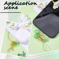 thumbnail image 5 of 6Pcs 6 Colors Mobile Phone Charms Smart Phone Plug Charm Acrylic Plastic Pink Green Yellow Flowers Imitation Pearl Beads Dustproof Plug Charms, 5 of 7