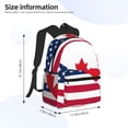 thumbnail image 4 of Lsque USA Canada Flag Classic Casual Backpack - Large Capacity Water-Resistant Backpack for School, Work, Travel, and Outdoor Activities, 4 of 8