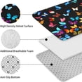 thumbnail image 5 of Black Blue Yellow Butterfly Pattern Bathroom Rugs Sets 3 Piece,Toilet Cover Set,Absorbent Non Slip Bathroom Mats Sets with U-Shaped Contour Rug Toilet Rug Set, 5 of 5