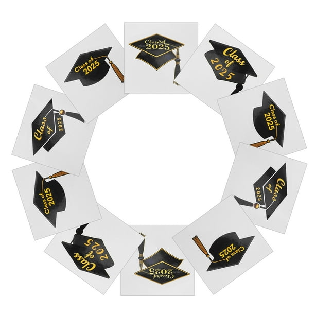 24 pegatinas de graduación de 2025. Divertidas pegatinas para sombreros de soltero para cajas de regalo, ropa, blocs de notas, planificadores y recuerdos de fiesta de graduación.