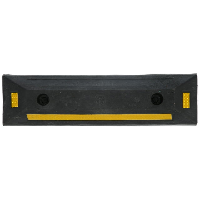 Bloc de Stationnement, Butée de Roue en Caoutchouc avec Bande Réfectrice Jaune pour Fournitures de Garage 21.3x5.7x3.1in