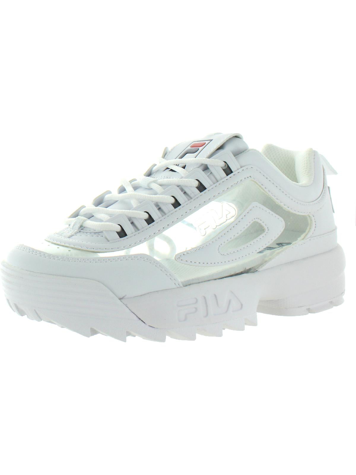 Women's Disruptor Ii White / Red Ankle-High Wedge Sneakers - 5M - Walmart.com