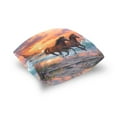 thumbnail image 5 of Seaside Horse Running Sunset Throw Pillow Covers Pillowcases 18 x 18 Inch Home Decor 2 Packs for Bedroom Sofa, 5 of 6