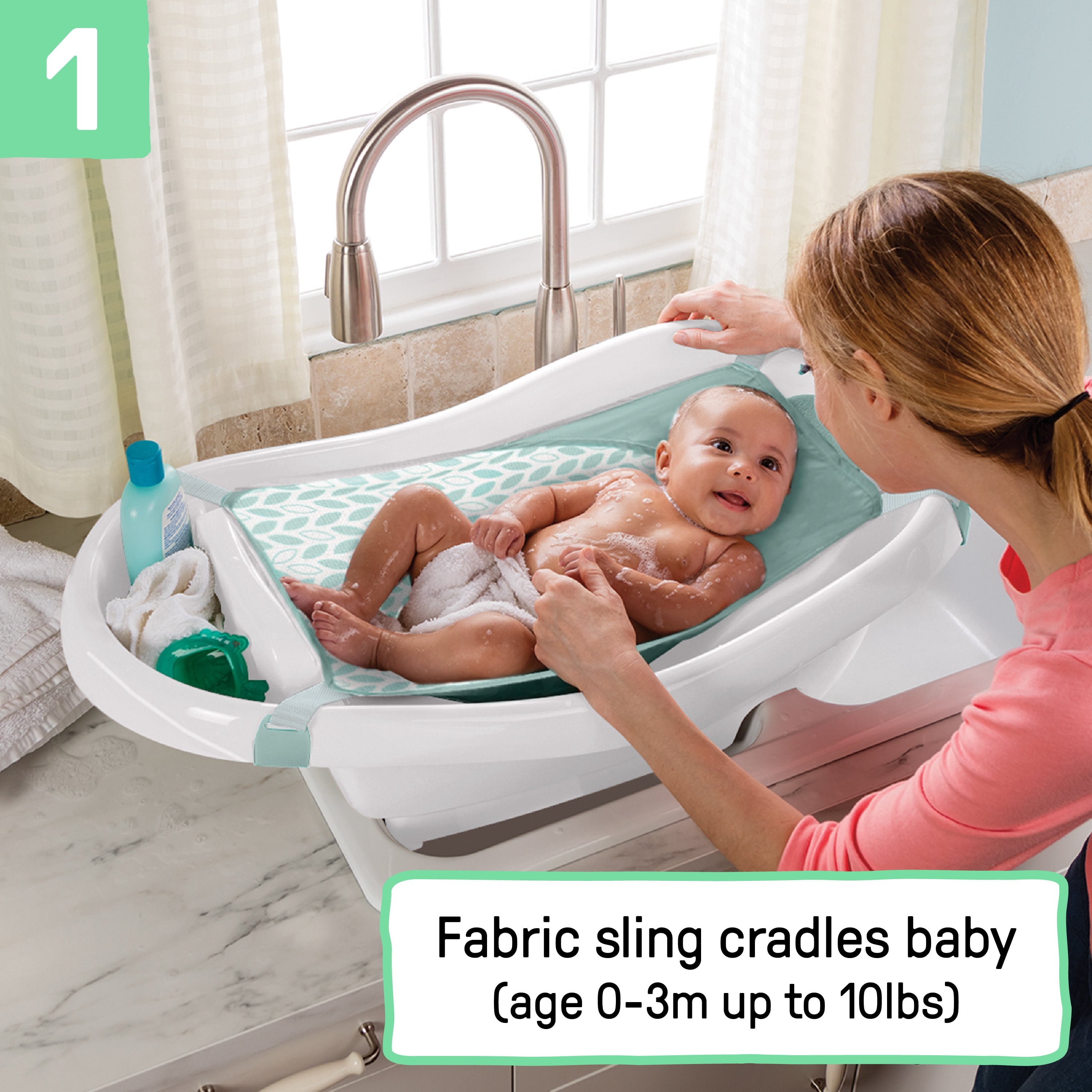 Ingenuity Comfy Clean Deluxe Newborn to Toddler Tub