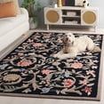 thumbnail image 3 of Safavieh Chelsea Baxter Bordered Wool Area Rug, Black, 6' x 9', 3 of 11