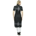 thumbnail image 2 of Bimba Women's Black Printed Tunic Top Designer Kurta Short Sleeve Kurti Top-10, 2 of 5