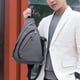 thumbnail image 3 of Hukapapa Nuevo bolso de pecho sencillo y ajustado para hombre, bolso cruzado multifuncional para ocio y deportes, gris, 3 of 5
