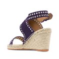 thumbnail image 4 of XYD Women Summer Open Toe Ankle Strap Eyelets Espadrilles Sandals Crossover Straps Wedge Heel Casual Dress Shoes Size 7.5 Purple, 4 of 4