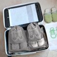 thumbnail image 4 of Paquete de 5 bolsas grandes para guardar zapatos, a prueba de polvo, con cordón y ranura transparente, organizadores de embalaje portátiles para uso diario y viajes Rojo Verde, 4 of 5