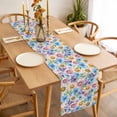 thumbnail image 3 of Table Runner 120 Inches Long for Kitchen Dining, Watercolor Flowers Dresser Scarf Farmhouse, Dining Table Decorations for Wedding/Parties, Spring Floral Daisy Botanical Rustic 13 x 120 In, 3 of 8