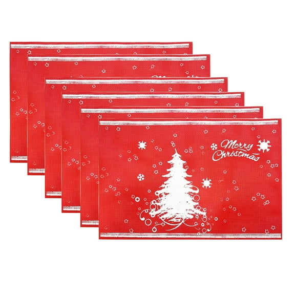 Homieway Placemats Set of 4, Woven Vinyl Place Mats, Stain Resistant Table Mats for Dining, Kitchen, Party