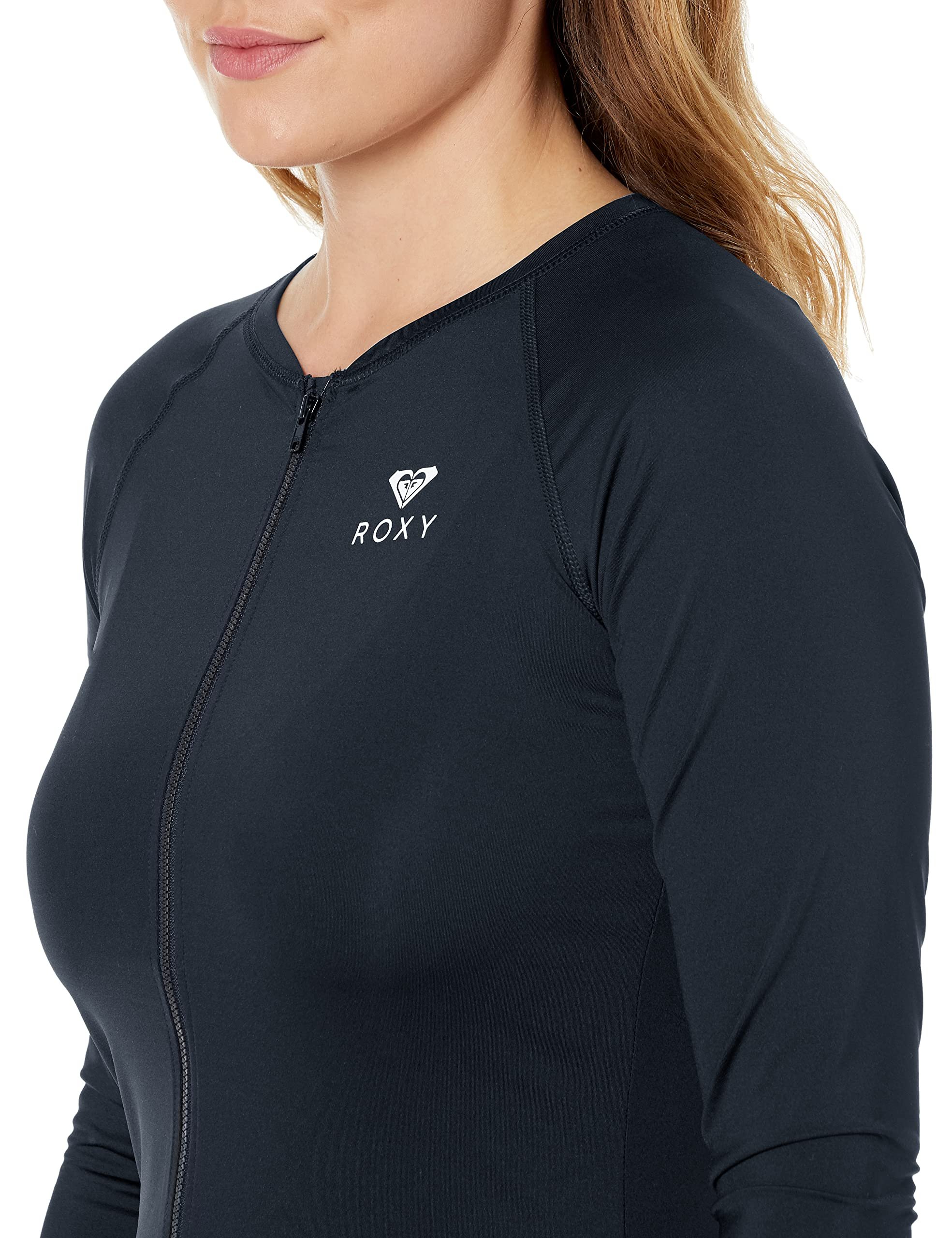 ラッシュガード ROXY Essential loose fit rash guard KVJ0 RE21RS060 Roxy Women's Essentials Long Sleeve Zip-up Rashguard