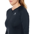 thumbnail image 3 of Roxy Women's Essentials Long Sleeve Zip-up Rashguard, Anthracite 21, XL, 3 of 9