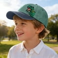 thumbnail image 2 of Staki Infant Baseball Cap Girls Boys Cotton Baseball Caps Adjustable Sun Hats for Kids Green,3-8 Years, 2 of 5