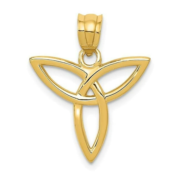 Finest Gold 14K Yellow Gold Trinity Symbol Charm