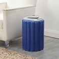 thumbnail image 2 of SAFAVIEH Tulett 18" Modern Solid Ceramic Garden Stool, Cobalt Blue, 2 of 7