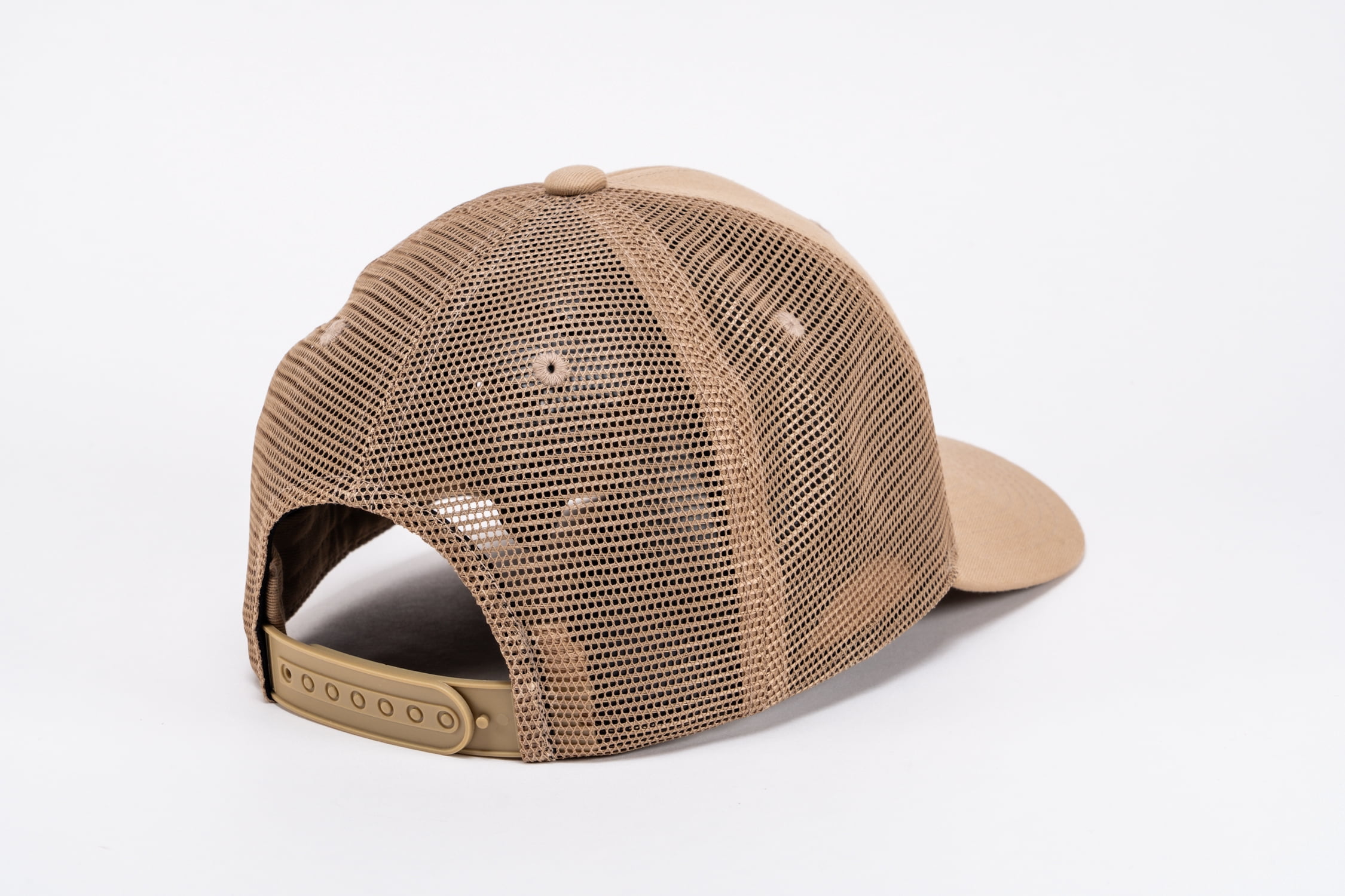 Wrangler Khaki Trucker Cap with Mesh Back and Snapback Closure