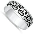thumbnail image 4 of Forest Tree of Life Eternity Wholesale Ring .925 Sterling Silver Band Jewelry Female Male Size 6, 4 of 4