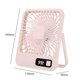 thumbnail image 3 of Ventilador de escritorio pequeño Ultra silencioso Ventilador de mesa de 5 velocidades Recargable por USB 2000mAh (Rosa), 3 of 8