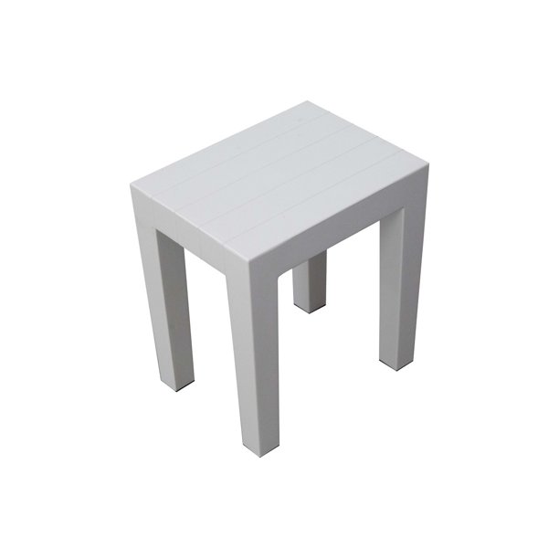 DesignByIntent Indestructible Shower Stool in White